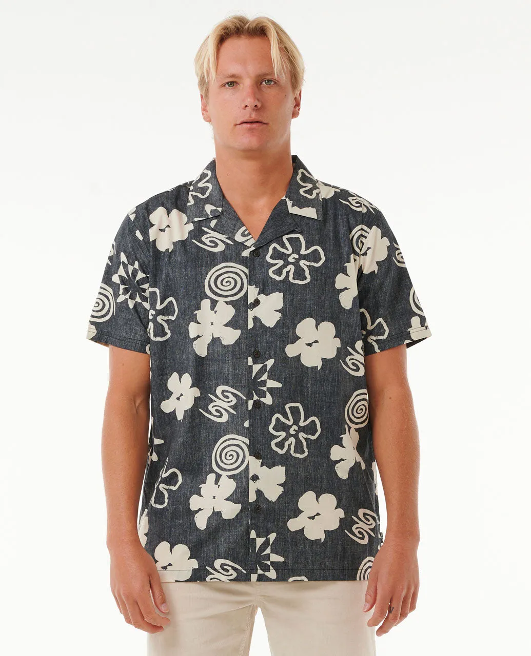 Saltwater Culture Short Sleeve Shirt - Black