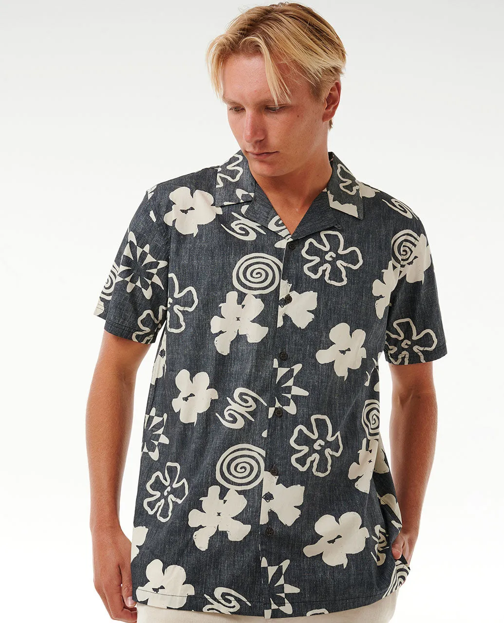 Saltwater Culture Short Sleeve Shirt - Black