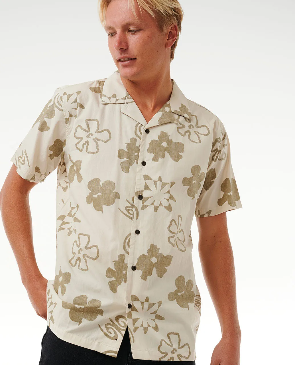Saltwater Culture Short Sleeve Shirt - Vintage White