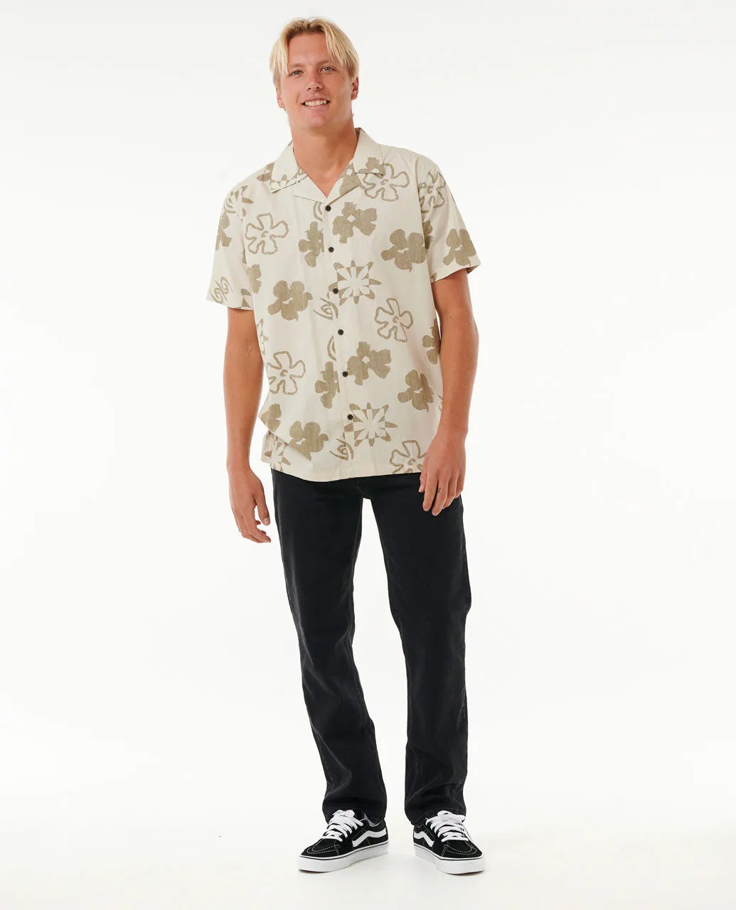 Saltwater Culture Short Sleeve Shirt - Vintage White