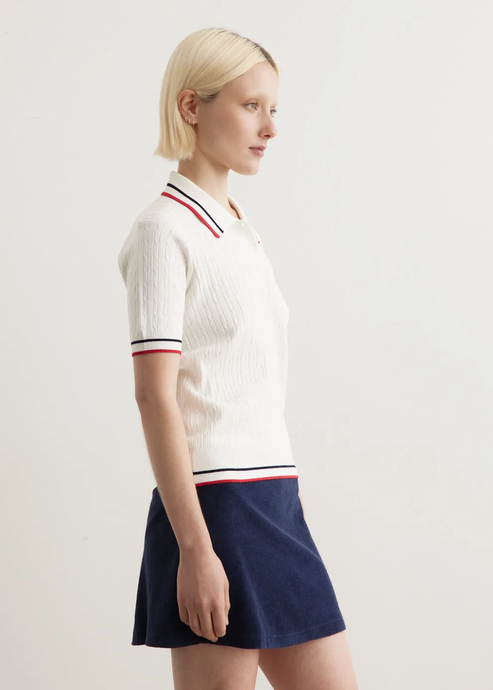 Serif Logo Mini Short-Sleeve Polo