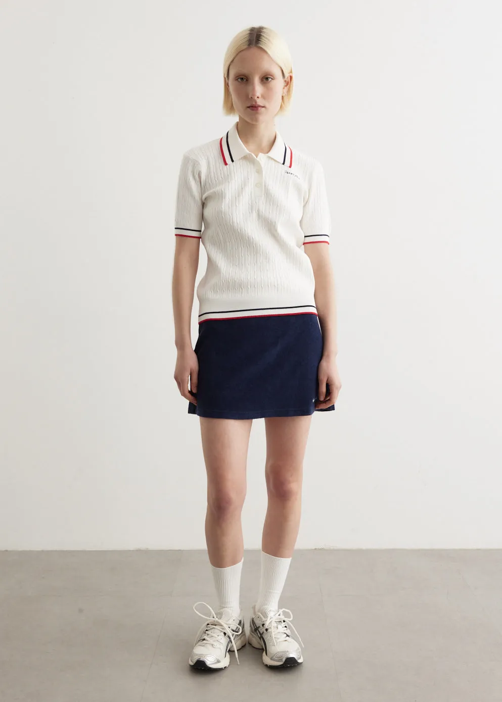 Serif Logo Mini Short-Sleeve Polo