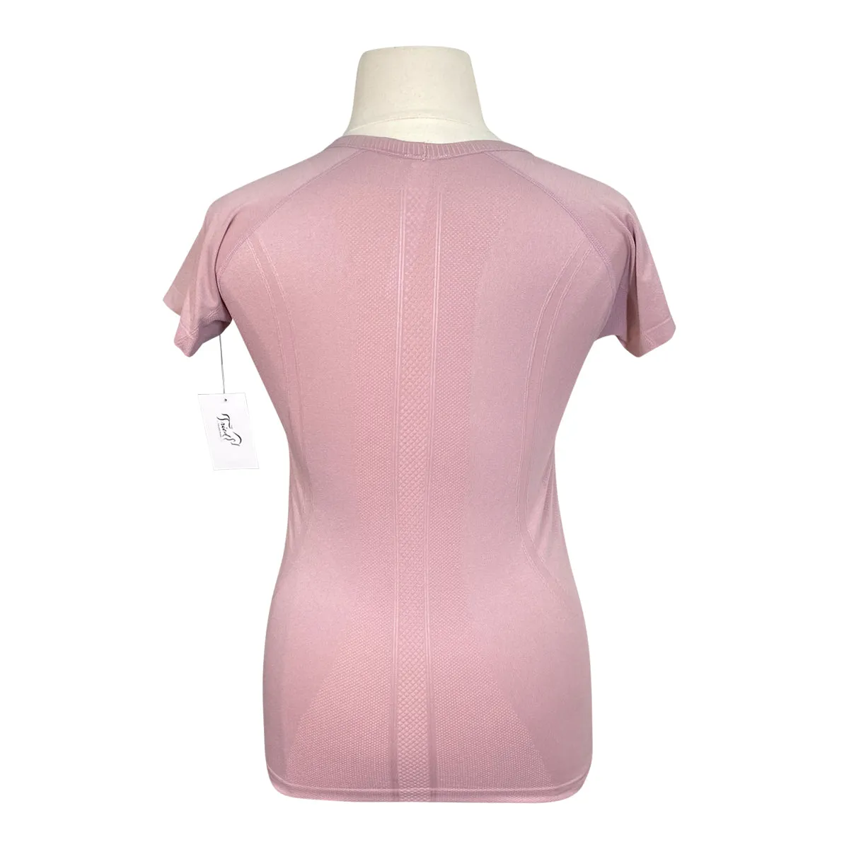 Short Sleeve Seamless Athletic Tee in Mauve - Women's Large