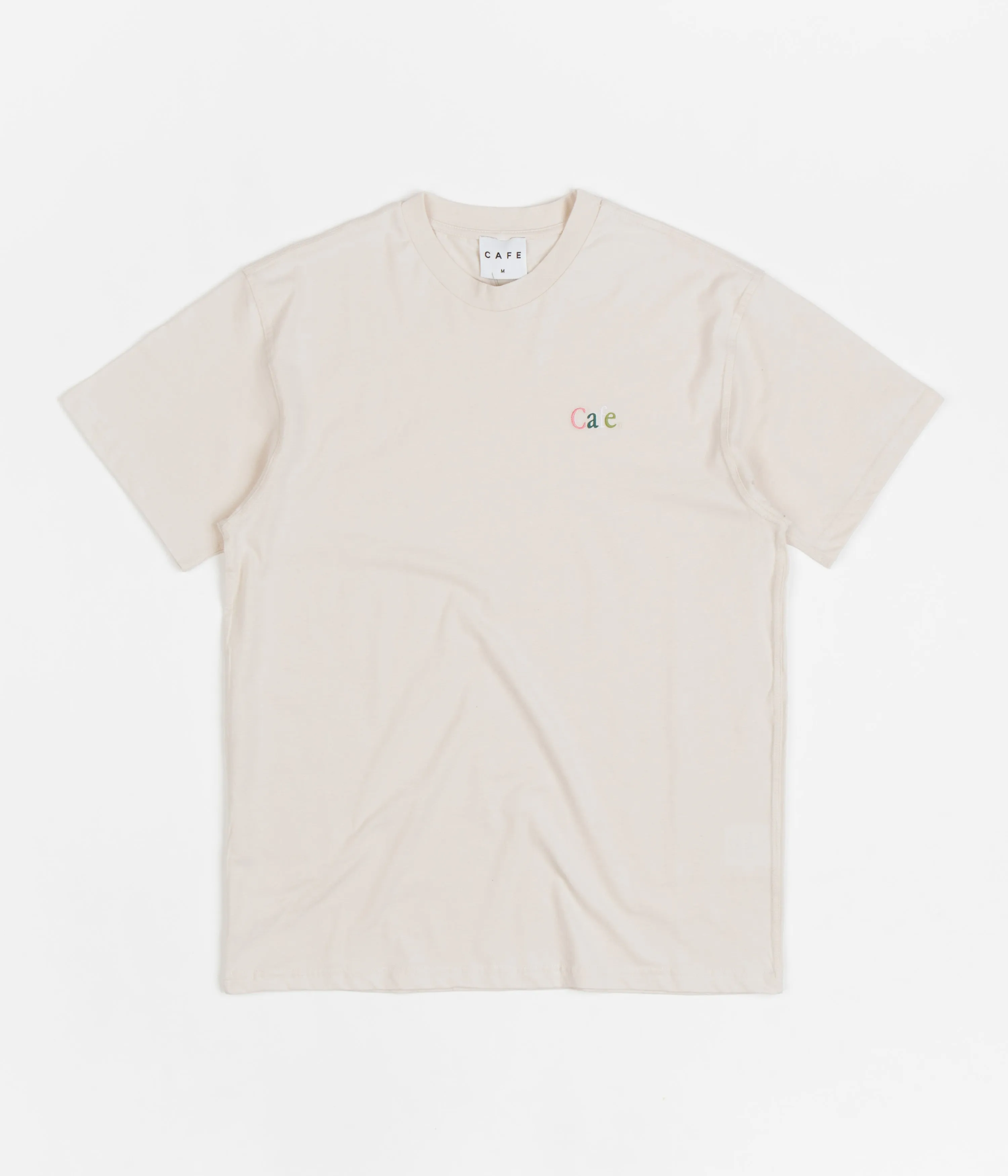 Skateboard Cafe JLH Embroidered Wayne T-Shirt - Cream