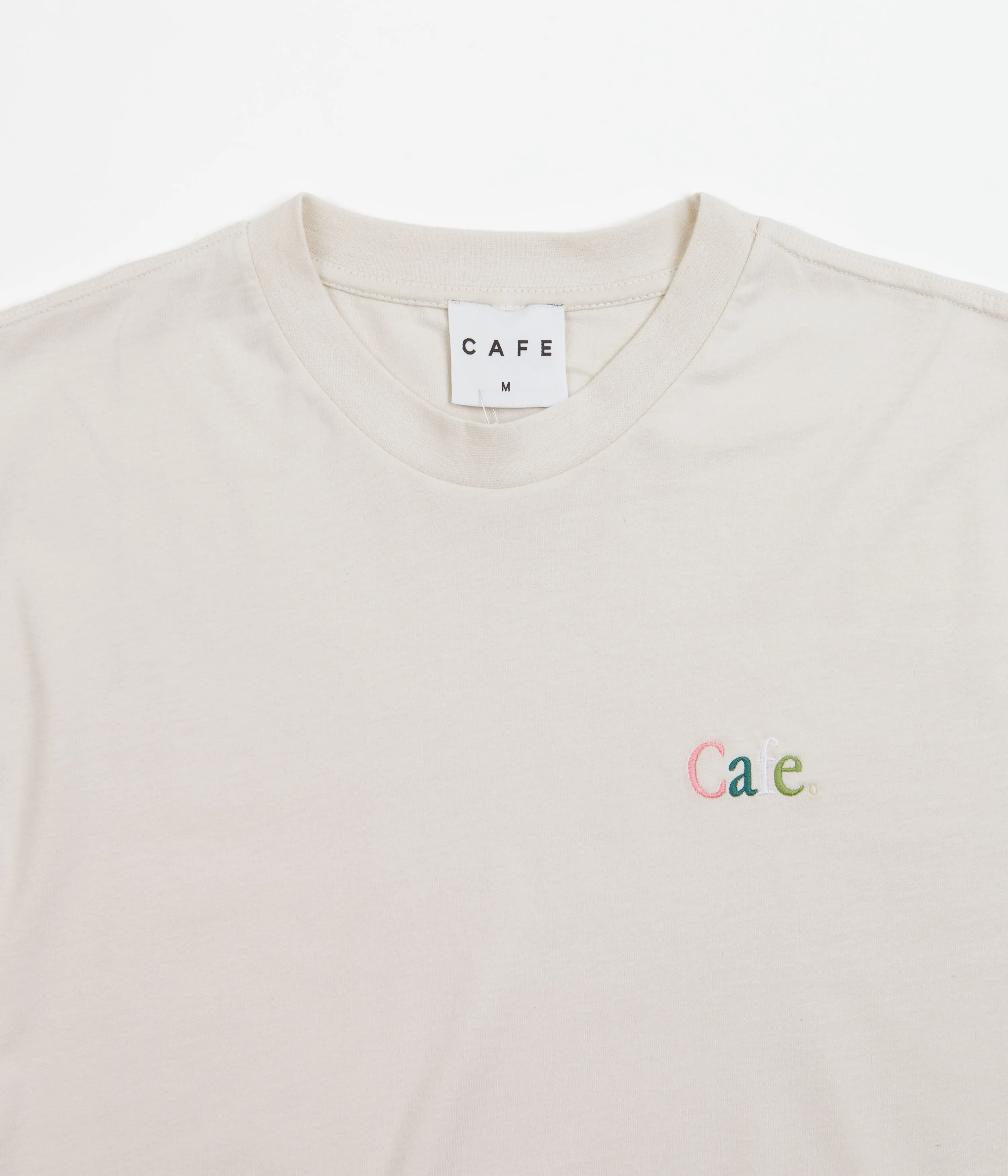 Skateboard Cafe JLH Embroidered Wayne T-Shirt - Cream