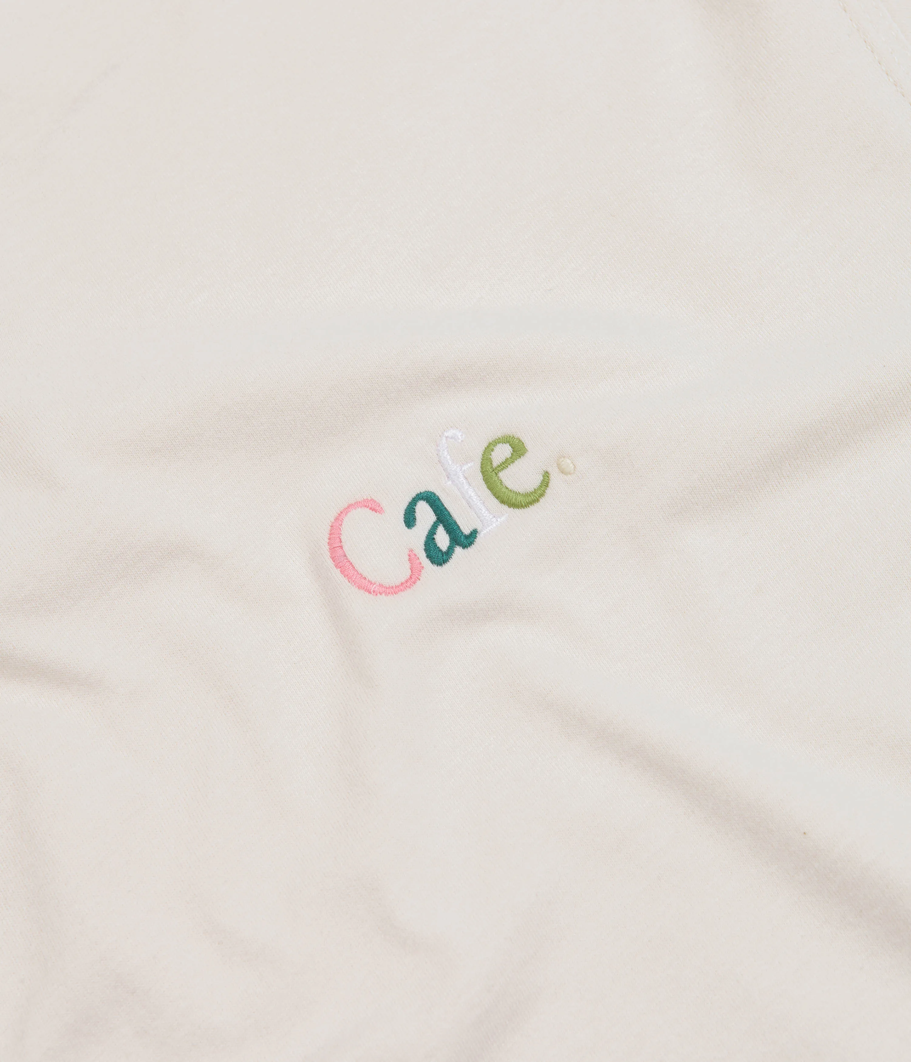 Skateboard Cafe JLH Embroidered Wayne T-Shirt - Cream