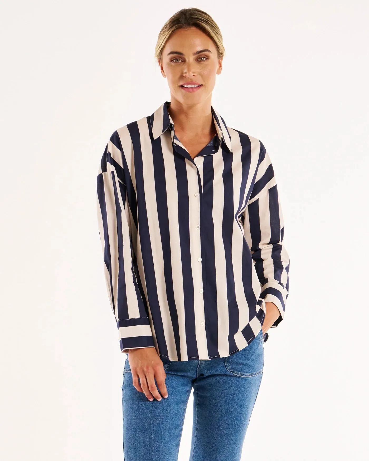 Stripe Shirt Navy Strip