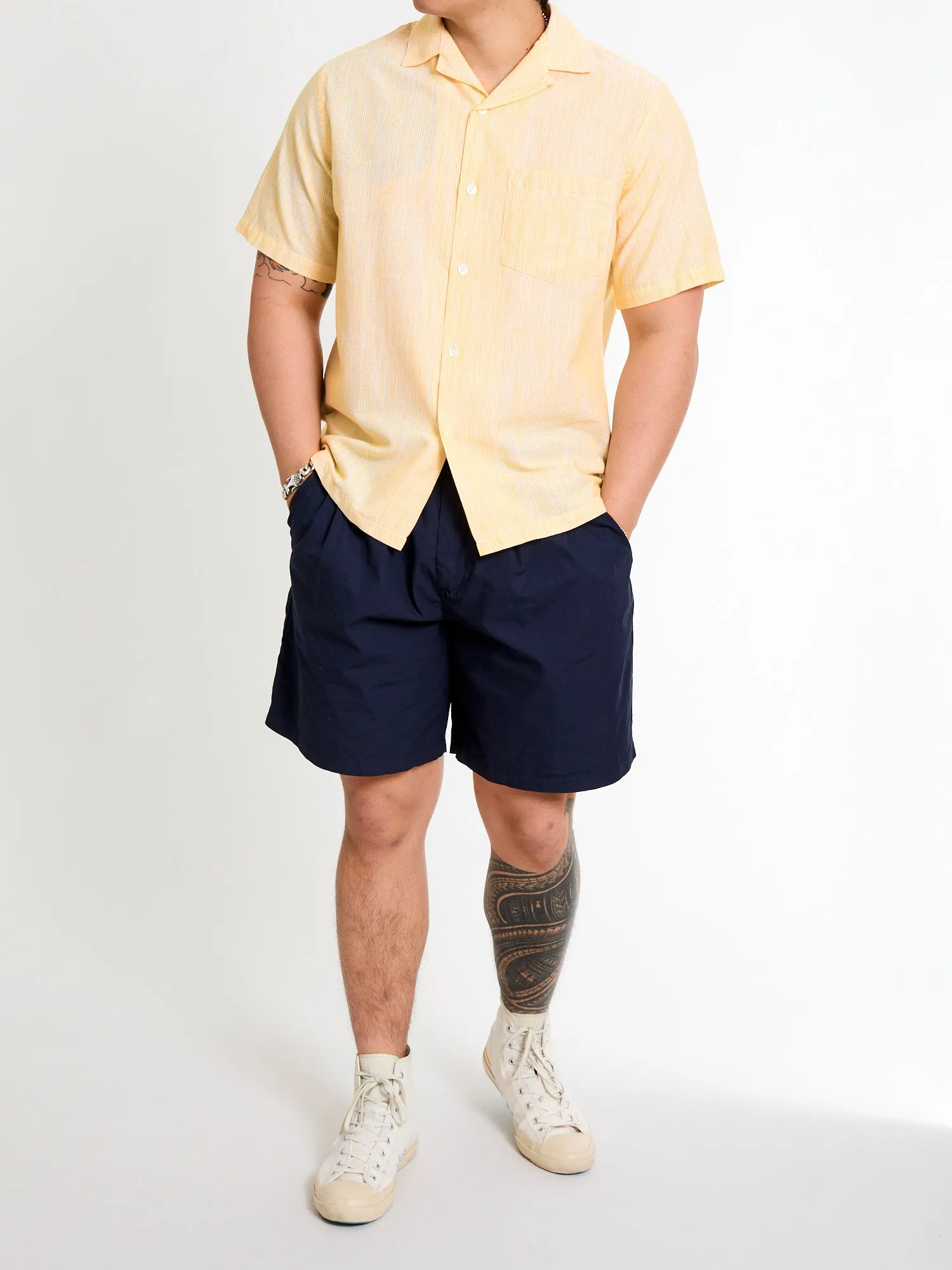 Summer Blend Button-Up Shirt in Yellow