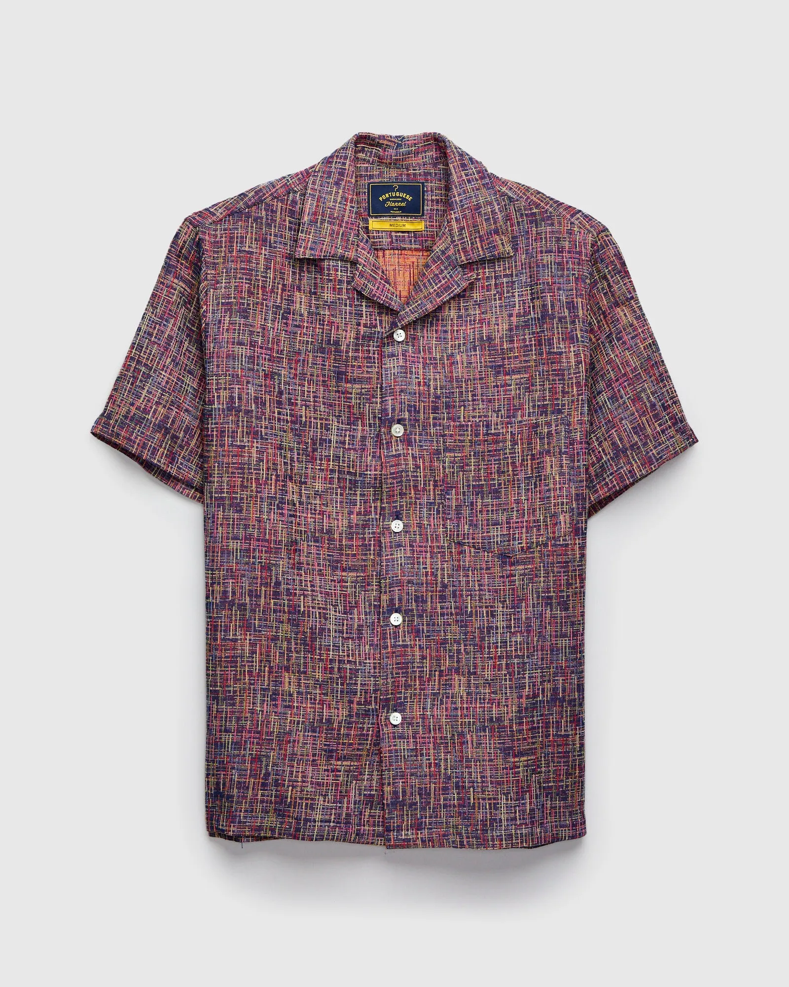 Summer Boucle Button-Up Shirt in Blue