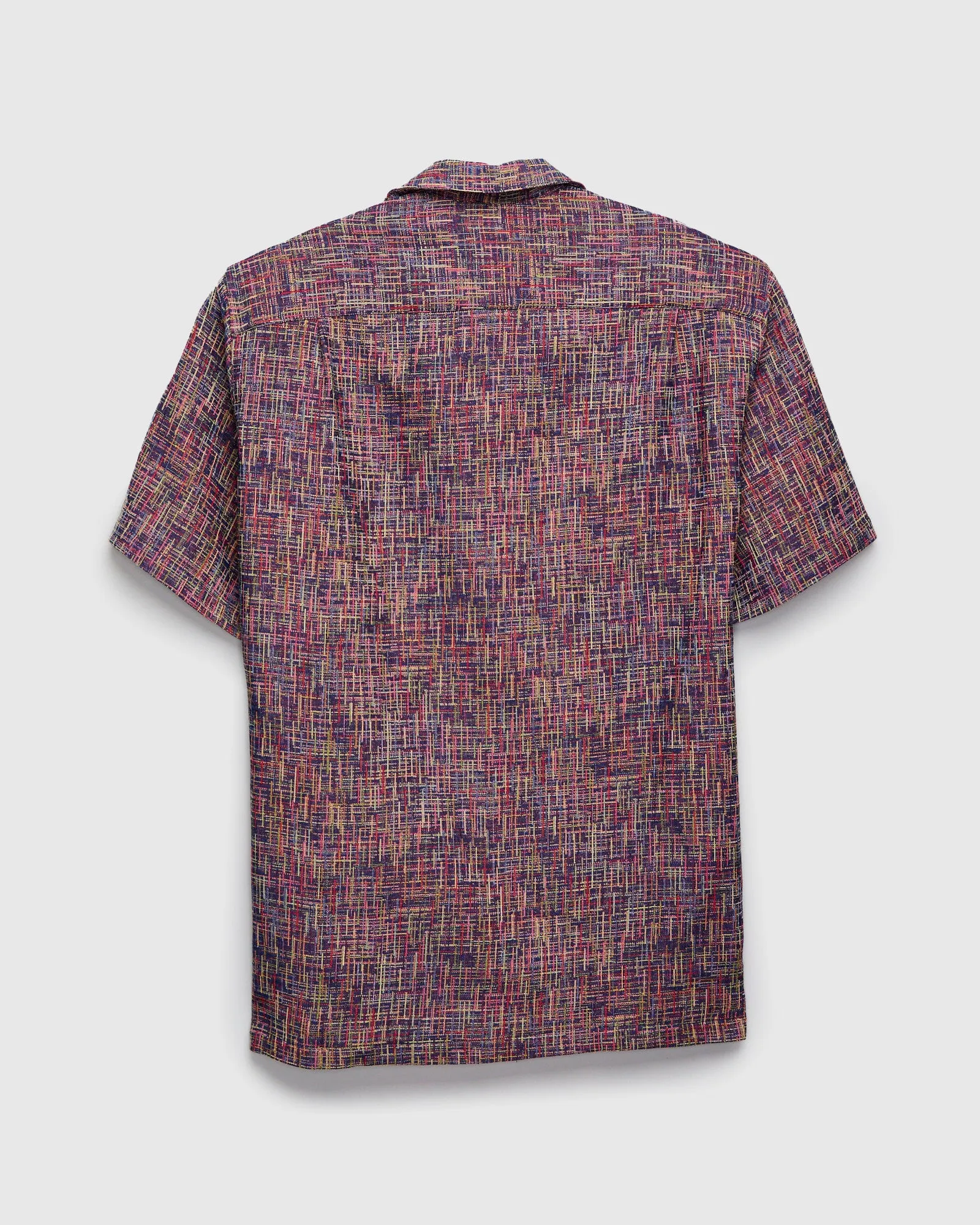 Summer Boucle Button-Up Shirt in Blue