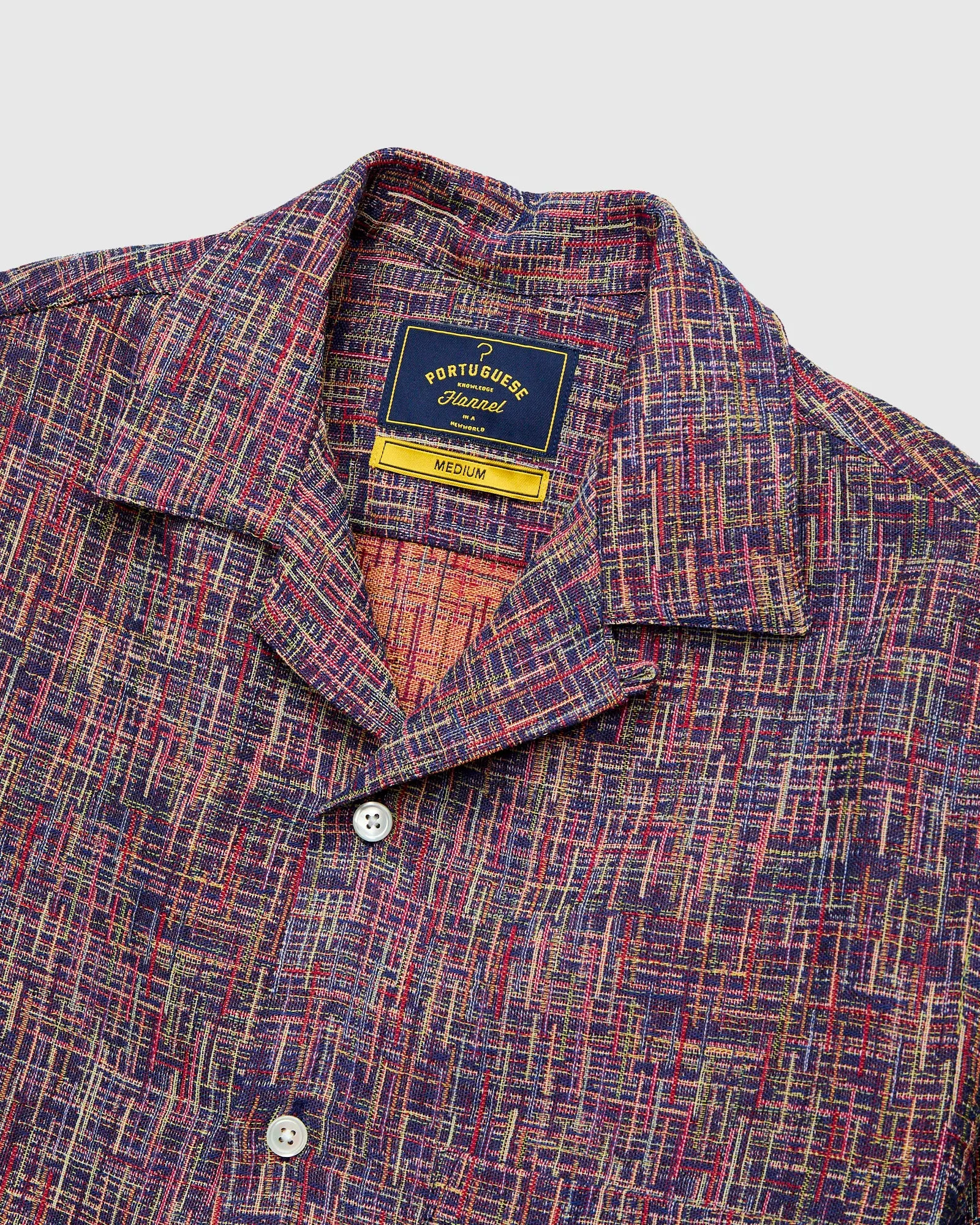 Summer Boucle Button-Up Shirt in Blue