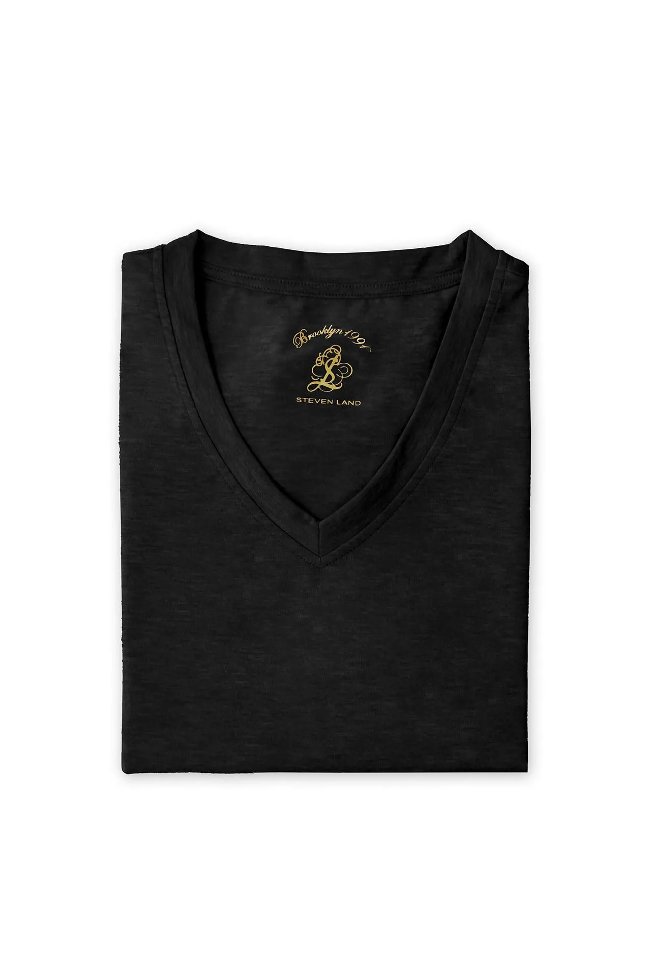 T-Shirt | V – Neck | Brushed Ultra Soft | Black