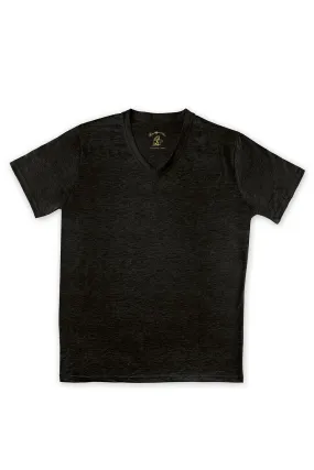 T-Shirt | V – Neck | Brushed Ultra Soft | Black