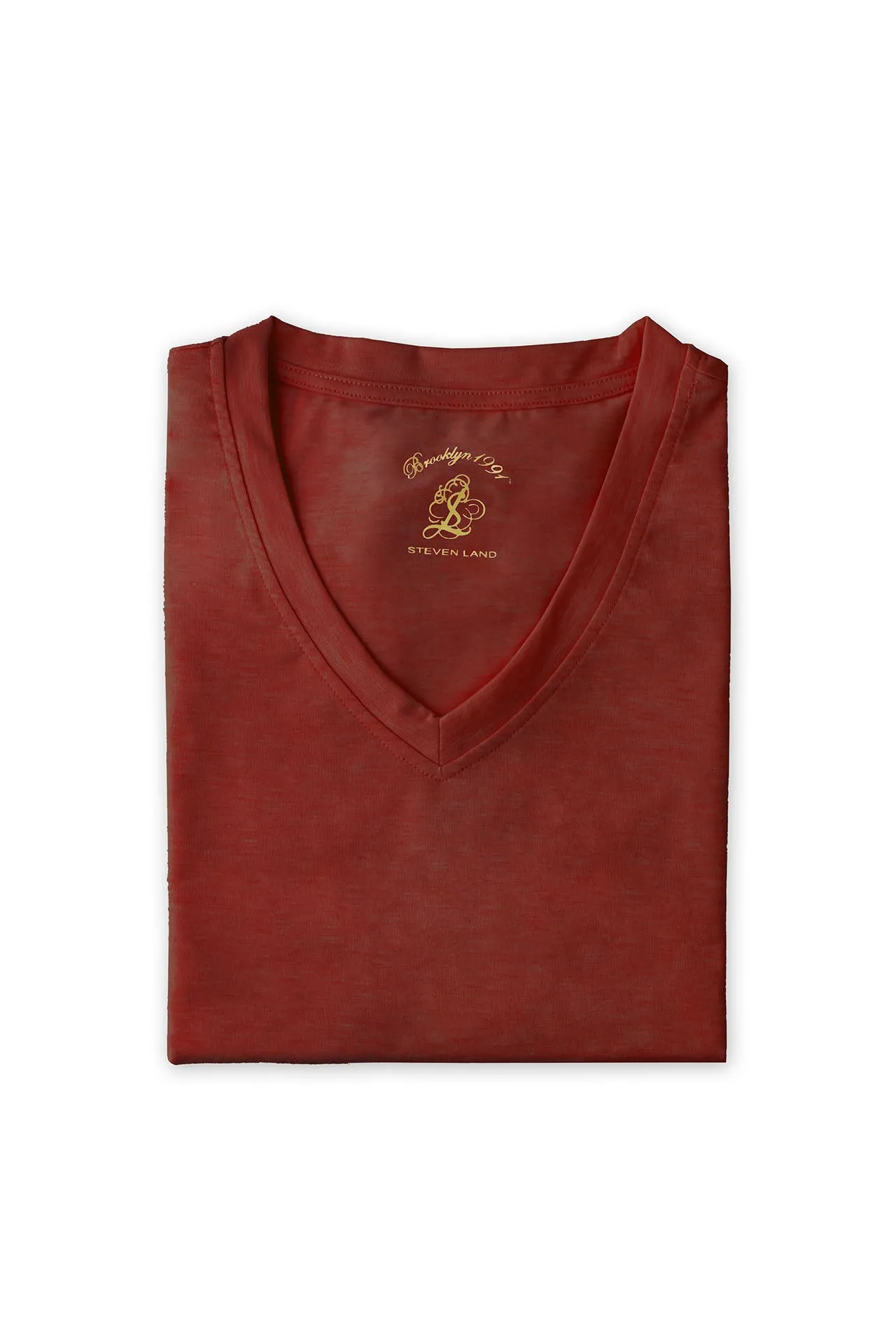 T-Shirt | V – Neck | Brushed Ultra Soft | Burgundy