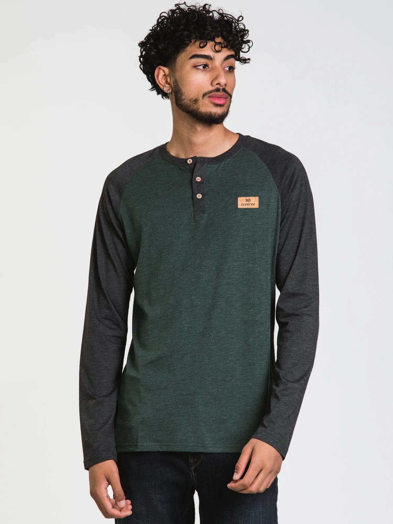 TENTREE CLASSIC LONG SLEEVE HENLEY   - CLEARANCE