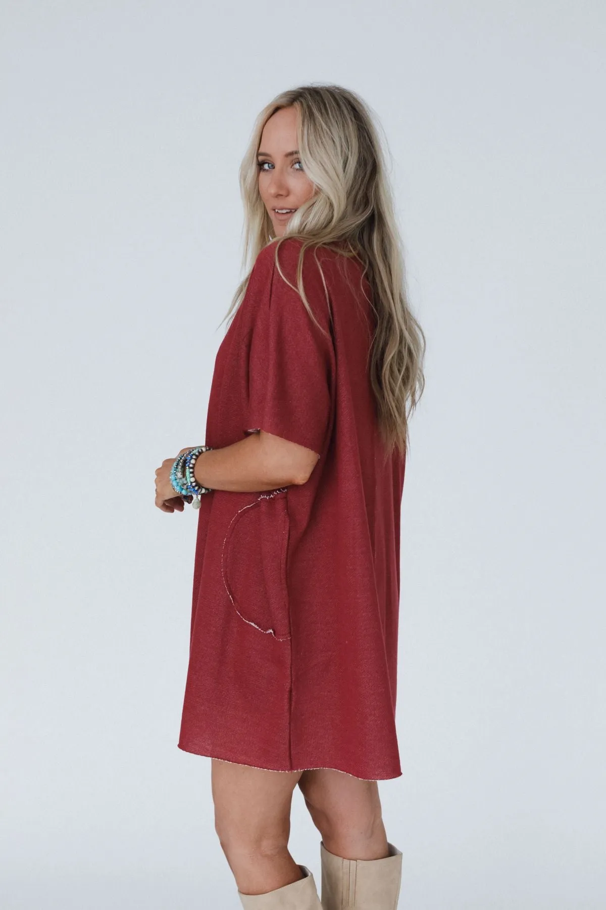 The Nest Laid Back Luxe Dress - Marsala