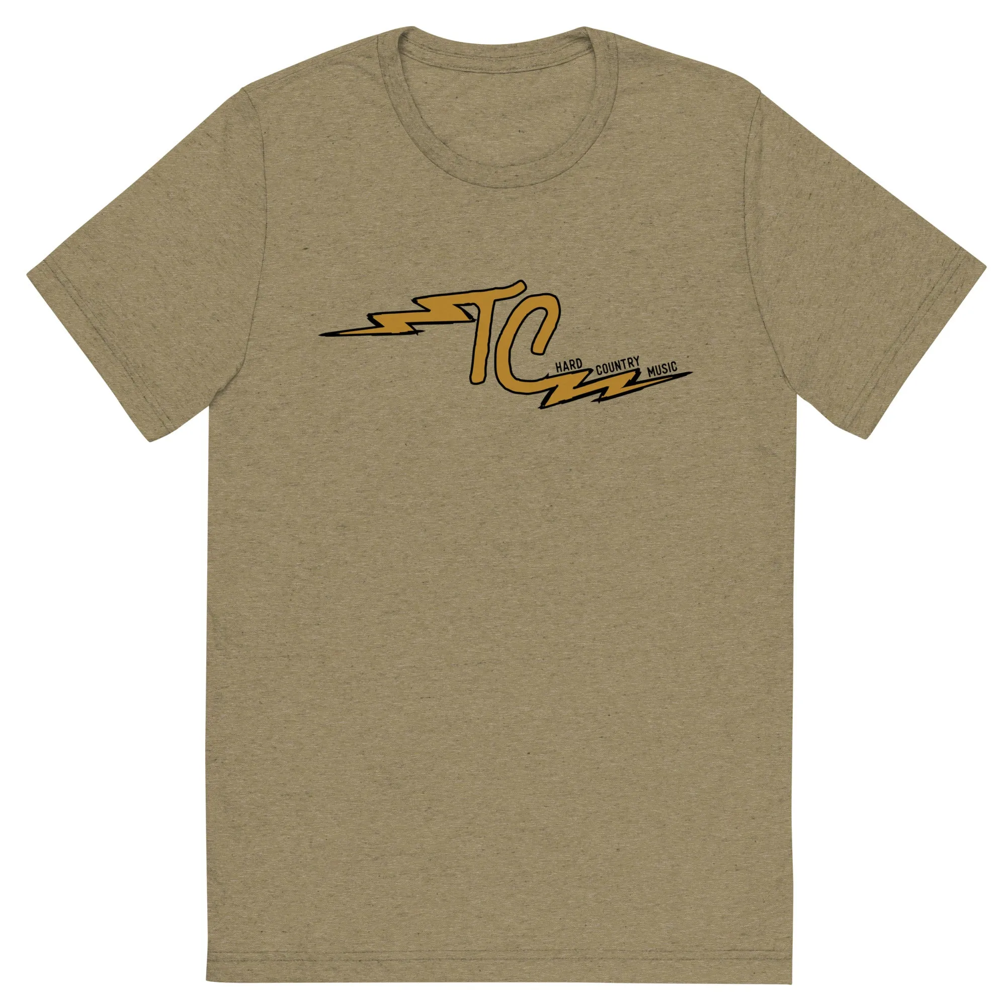 Trent Cowie "Hard Country Music" Short Sleeve Tri-Blend Tee (Olive)