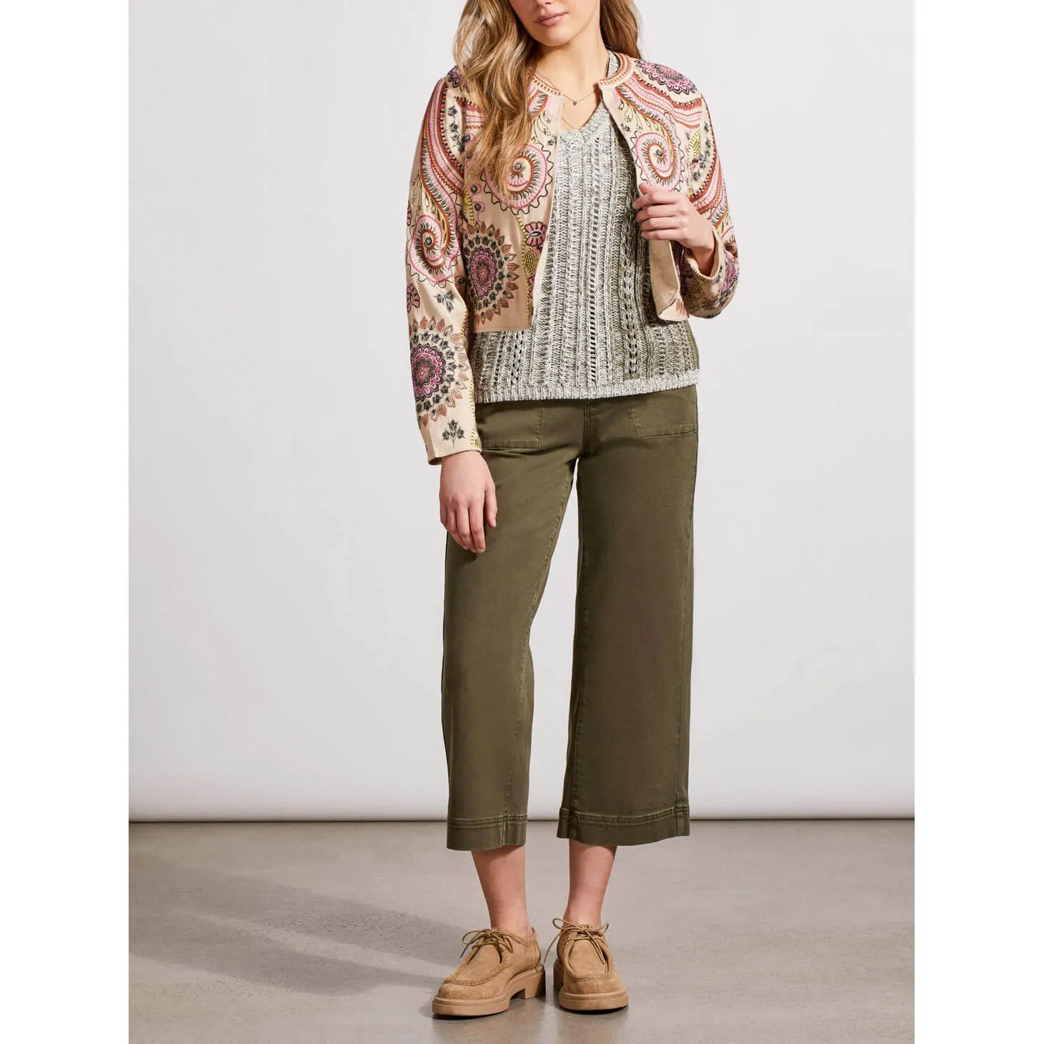 Tribal Dolman Elbow Sleeve Sweater - H.Aloe