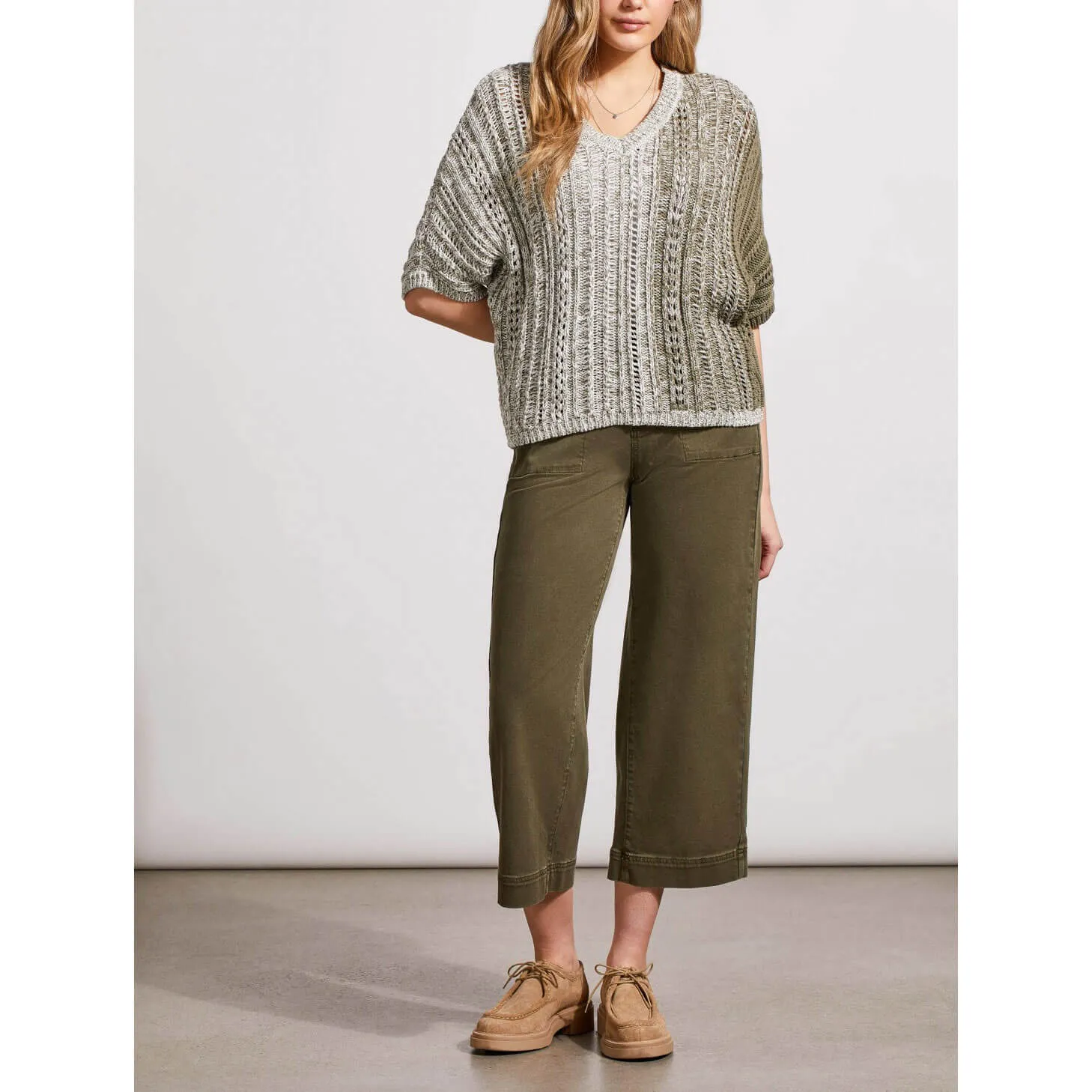 Tribal Dolman Elbow Sleeve Sweater - H.Aloe