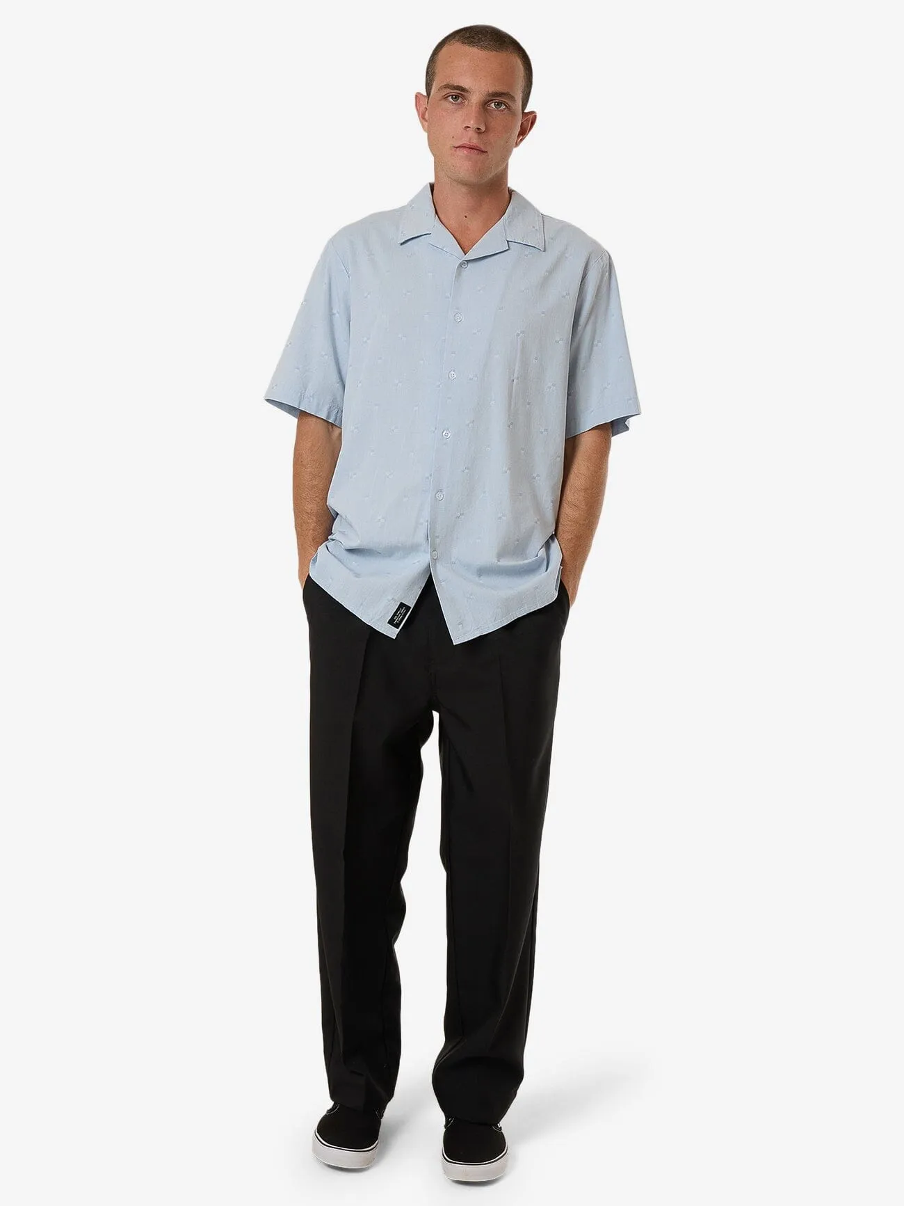 Two Sides Bowling Shirt - Dust Blue