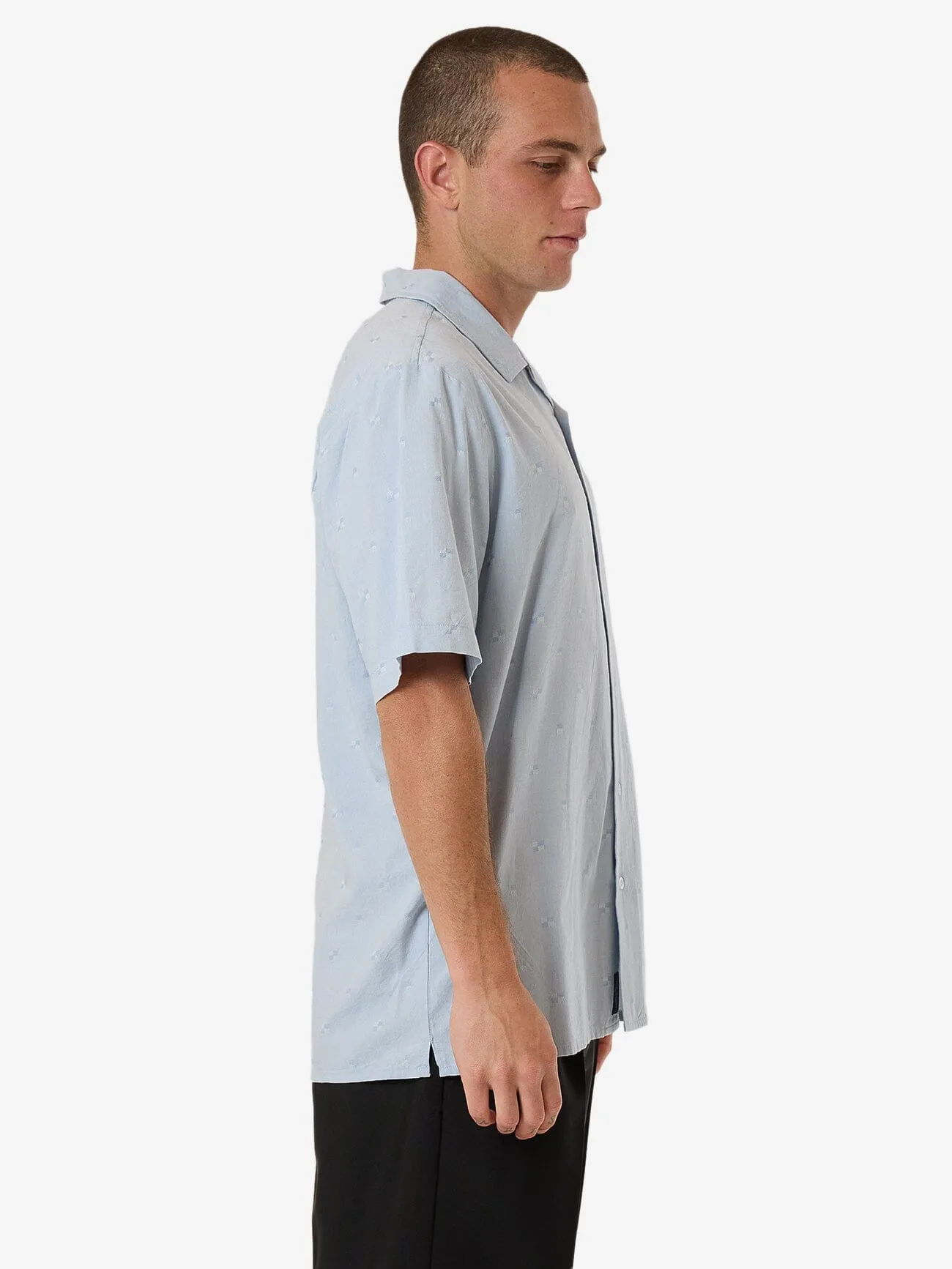 Two Sides Bowling Shirt - Dust Blue