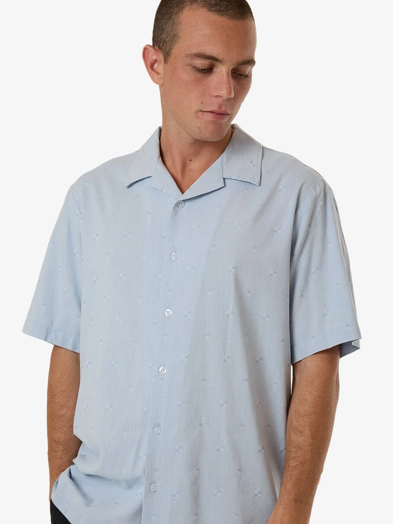 Two Sides Bowling Shirt - Dust Blue