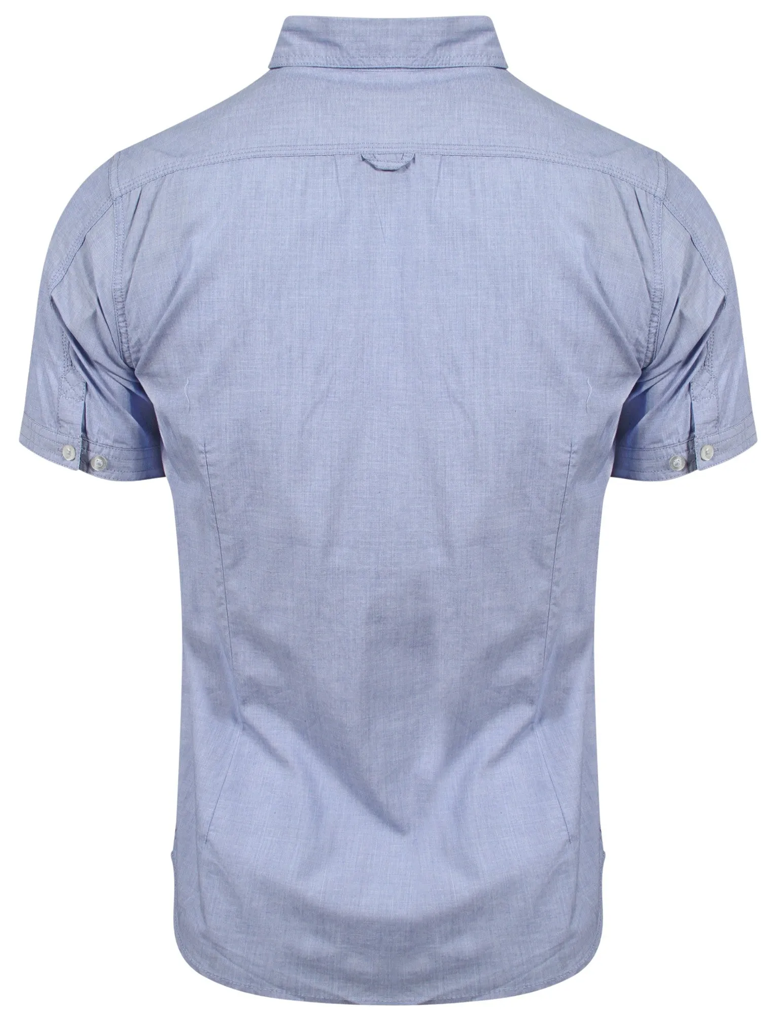Valencia Short Sleeve Cotton Shirt in Blue Filafil - Tokyo Laundry