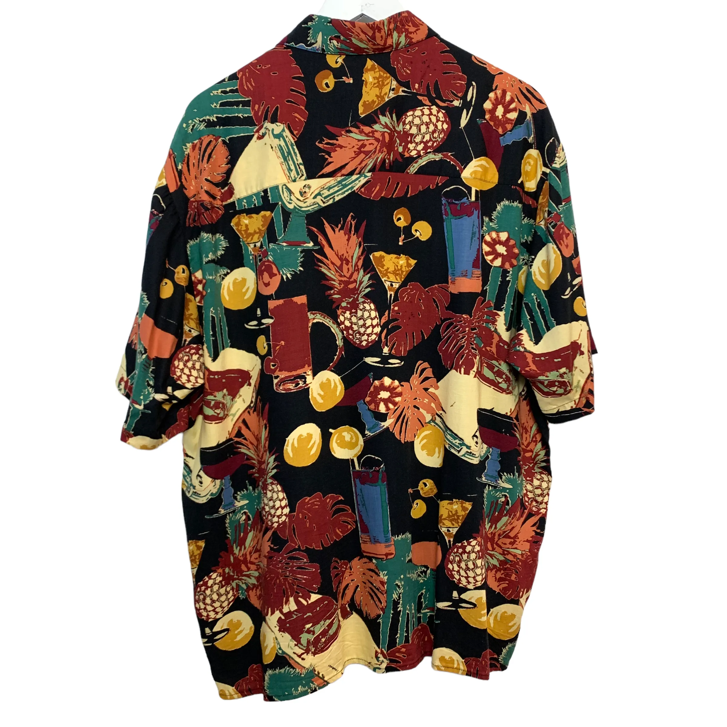 Vintage Natural Issue Short Sleeve Tropical Print Shirt Large