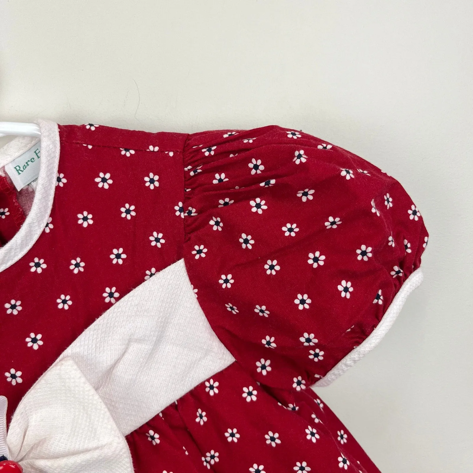 Vintage Rare Editions Red Floral Party Dress 6