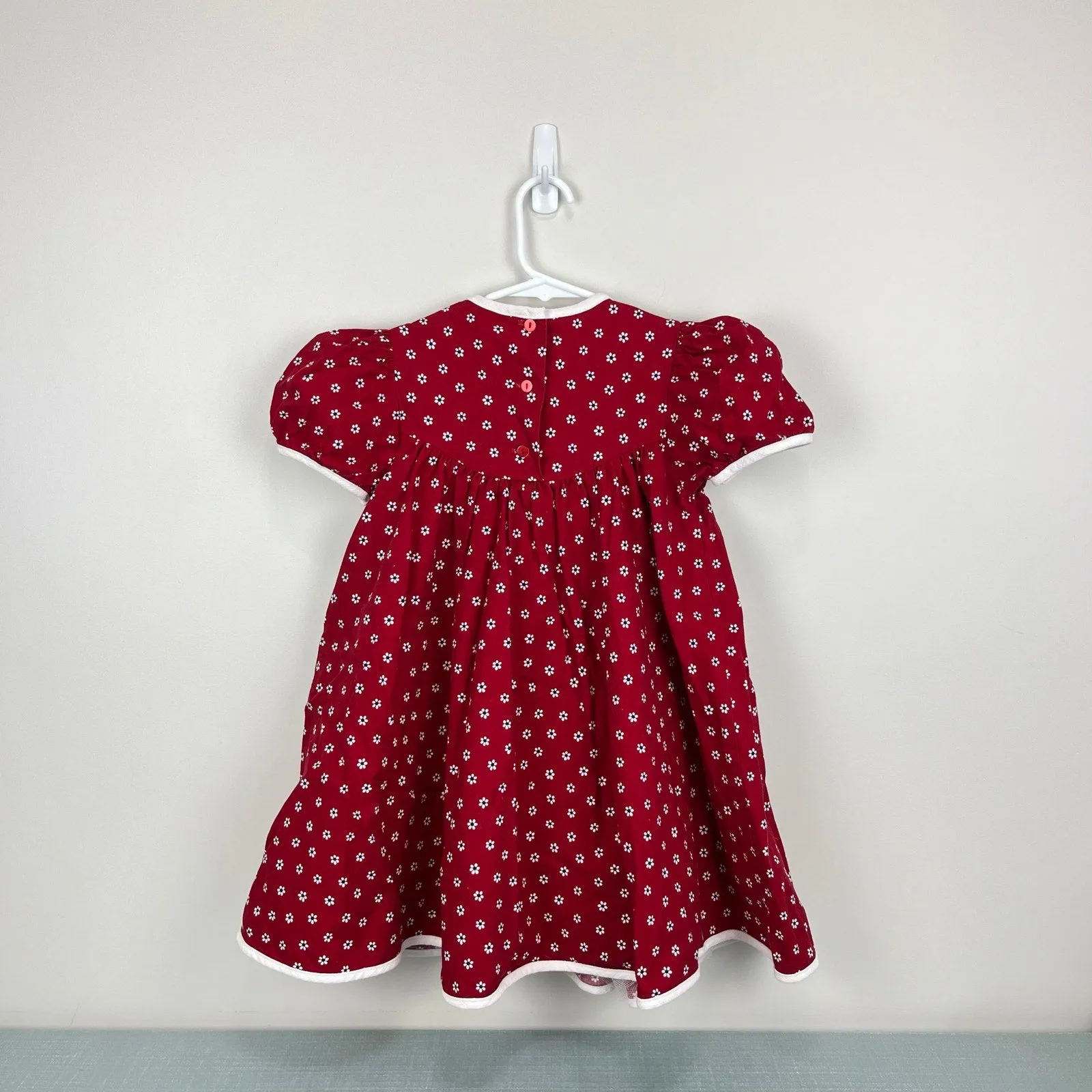 Vintage Rare Editions Red Floral Party Dress 6