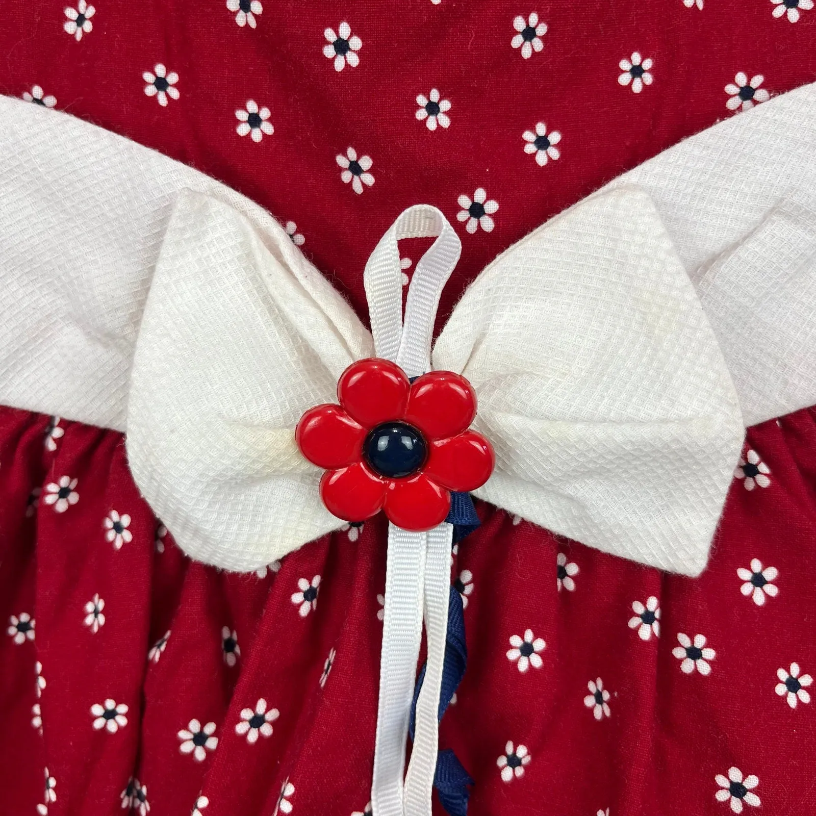 Vintage Rare Editions Red Floral Party Dress 6