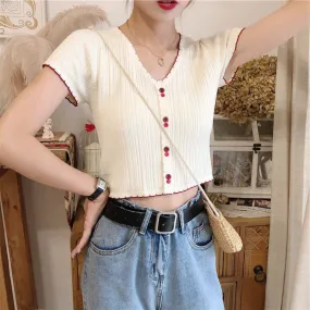Women Short Sleeve T-Shirt Summer Slimming Slim-Look Thin Knitted Casual Korean INS Tops T-Shirt