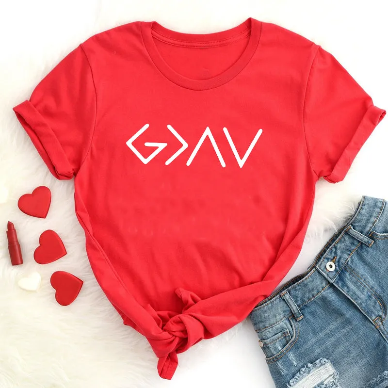 Women's Solid Color Cotton Short Sleeve T-Shirt - GlamzLife
